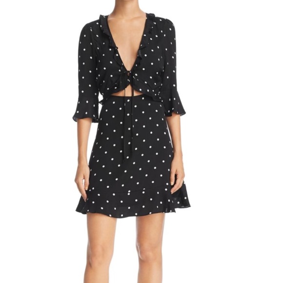 for love and lemons polka dot dress